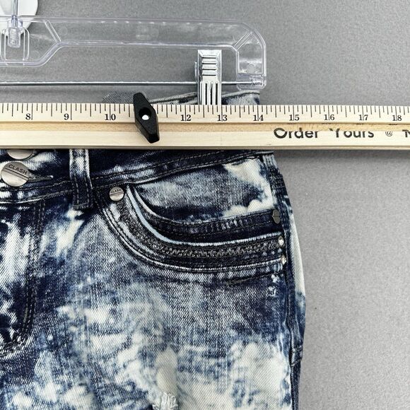 Clash Jeans USA Acid Wash Distressed Denim Women’s 5 (28x31) 90s Retro 80s Rock - Picture 4 of 12